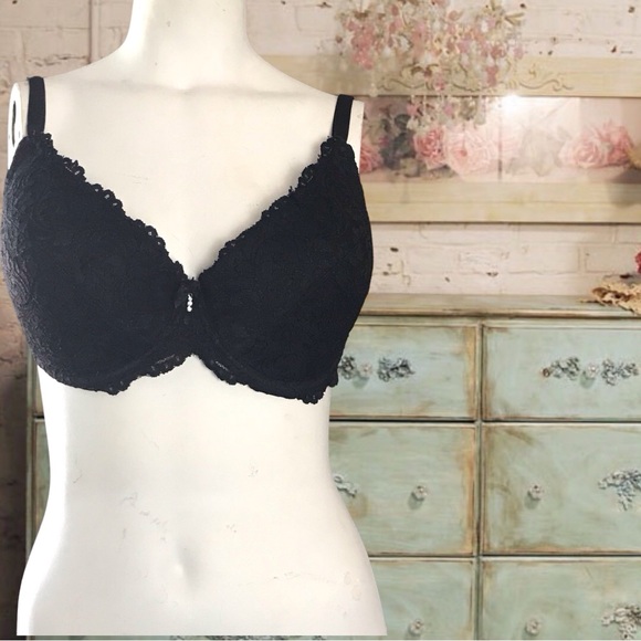 SMART & SEXY Black Lace Bra 38DD - Picture 1 of 8